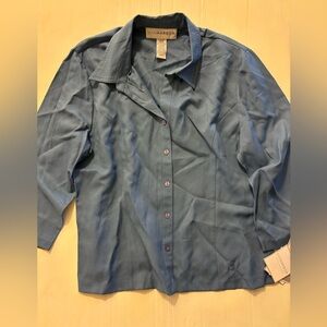 NWT Sag Harbor size 16 blue blouse